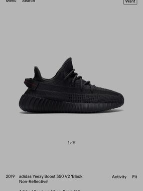 adidas Yeezy Boost Sneakers in Grey Barely Worn